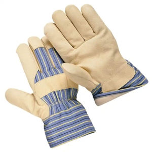 Guantes de Trabajo Industriales de Alta Resistencia con Puño de Seguridad Reflectante y Antivibración, Fabricados con Cuero Vacuno de Primera Calidad - Product Image 1
