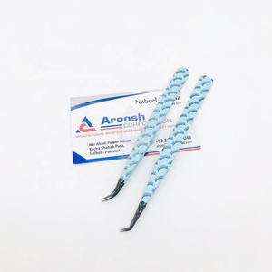 Pince à épiler professionnelle noire en papier plasma enduit, durable, pour extensions de cils, avec logo personnalisé, vente en gros - Product Image 4