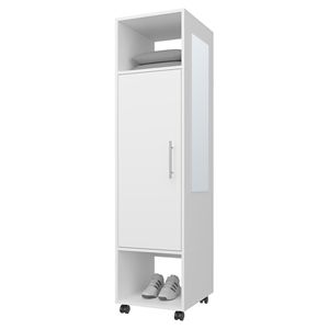 Armadio vertice in melamina con specchio e deposito aperto tra cui porta per mobili camera da letto - Product Image 6