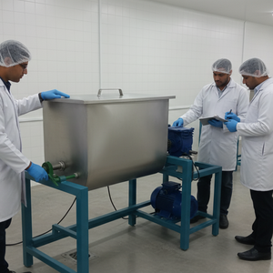 Mélangeur industriel robuste en acier inoxydable Micron India, moteur 440V 2000W, capacité 120KG, garantie 1 an pour l'alimentation et les produits chimiques - Product Image 4