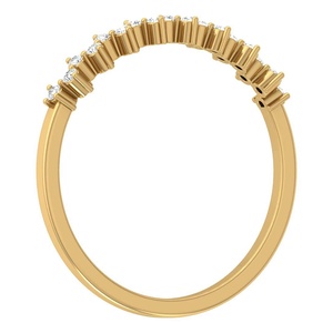 Anillo de Eternidad de Oro Sólido de 14k, 18k y 22k con Diamantes Cultivados en Laboratorio CVD HPHT, Estilo Zig Zag, Anillo de Bodas para Mujer, Últimos Productos 2025 - Product Image 4