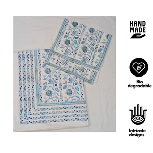 Luxury Rajasthan Artisanal Pigment Printed Floral <b>King</b> <b>Size</b> Bedsheet Set 100% Cotton Eco-Friendly Non-Toxic Dyes 200TC Home Use - Product Image 2