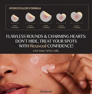 Reusoul Hydrocolloid Collagen Blemish AC Cica Spot Cover Patches Traitement des Imperfections Patch Hydrogel Forme Circulaire 41 Patchs Tous Types de Peau - Product Image 3