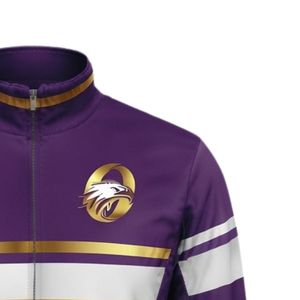 <b>Men</b> Purple Gold Hockey Activewear <b>Jacket</b> Polyester Sports <b>Jacket</b> Training Wear Team Apparel Outdoor Sports Performance Outerwear - Product Image 4