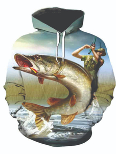 Sudadera con Capucha de Pesca Unisex, Personalizada en 3D, Resistente al Viento, Talla Grande, Impresa por Sublimación, para Venta al Por Mayor - Product Image 4