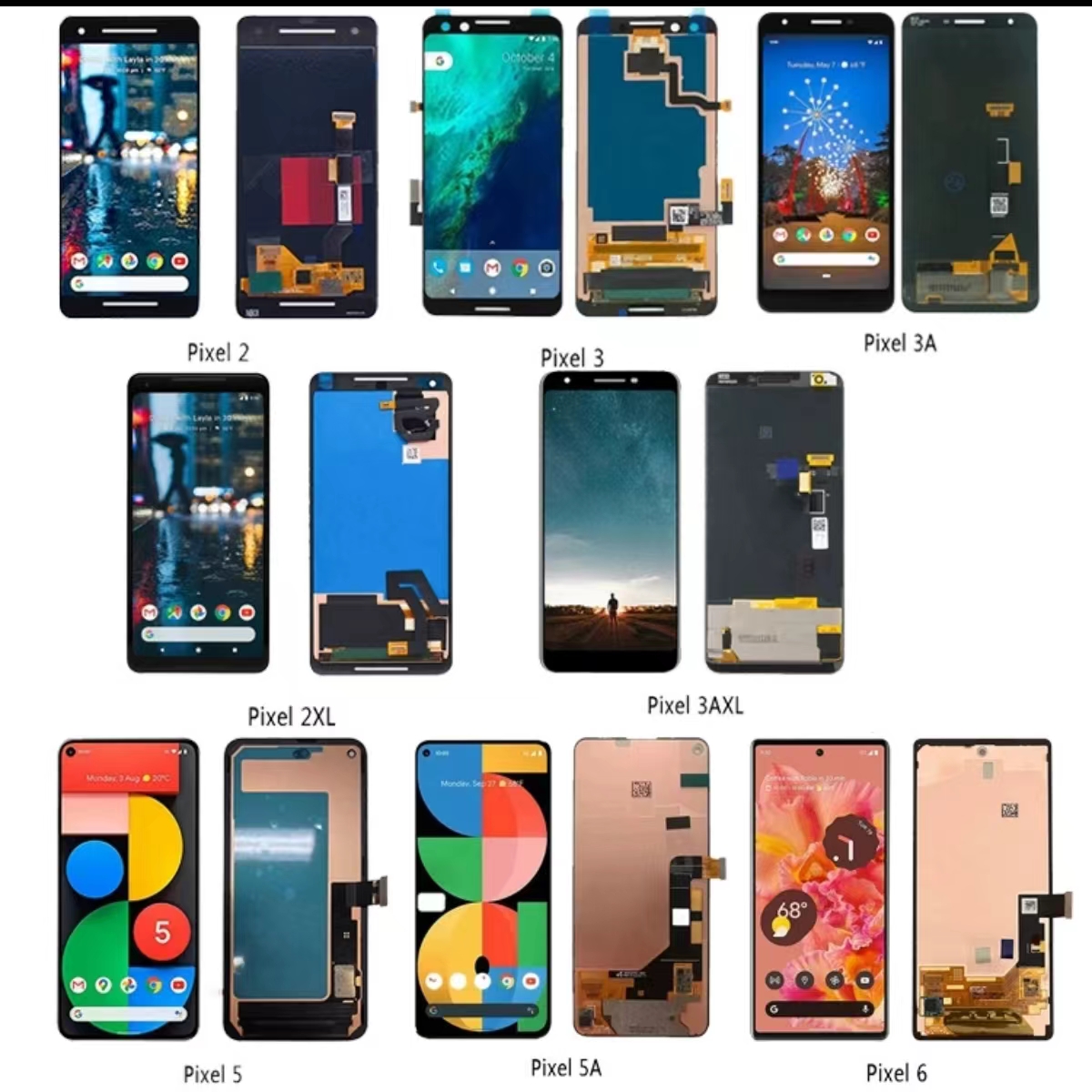 pixel4a128G＆pixel3aXL64G2台同時セット OEM Google Pixel 3A | 3A XL LCD Screen Digitizer Touch