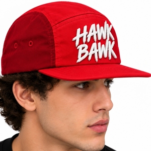 Casquette de camping unisexe ajustable avec impression en relief, en toile, design bicolore, style décontracté urbain, logo personnalisé disponible - Product Image 3
