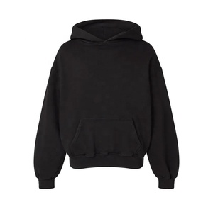 Wholesale Heavyweight 100% Cotton Hoodie <b>Men</b> Custom Embroidery Logo Blank Fleece No String Oversized Hoodie Unisex 2026 - Product Image 3