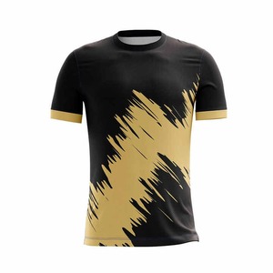 เสื้อฟุตบอลชายพิมพ์ลายแบบซับลิเมชั่นสีขาวไล่เฉดเขียว แขนสั้น ระบายเหงื่อได้ดี คอกลม สำหรับออกกำลังกาย - Product Image 3