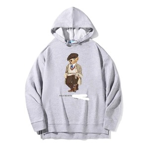 Sudadera Deportiva Negra SINEWY con Estampado de Oso de Dibujos Animados, Antiarrugas, Unisex, Manga Larga, Algodón, para Otoño e Invierno - Product Image 6