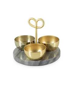 Juego de Tazones de Latón Dorado Cepillado, Modernos, Redondos, de Acero Inoxidable, Decorativos, para Frutas, Ensaladas, Decoración de Mesa, Recipientes para Servir - Product Image 2