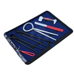 Ensemble d'outils de fermeur en gros pour pince à crins double face, cisaille à crins noire, testeur de crins, couteau à dégrossir les crins, extracteur de clous et outil de ramassage - Product Image 1