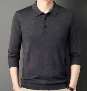 Camiseta Formal Casual con Cuello en V para Hombre, Ropa de Trabajo, Camisa de Golf Moderna, Personalizada con Estampado Tejido - Product Image 3