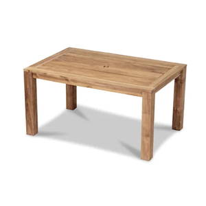 Garden <b>Dining</b> Furniture Set <b>with</b> Solid Wood Frame Rope Seat Construction Rectangular <b>Table</b> and Matching <b>Chairs</b> - Product Image 3