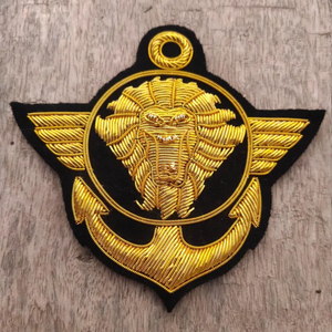 High Quality Handmade Embroidered Custom Made Blazer Rank Badges With Safety <b>Pin</b> Wing Badges For Uniforms - Product Image 1