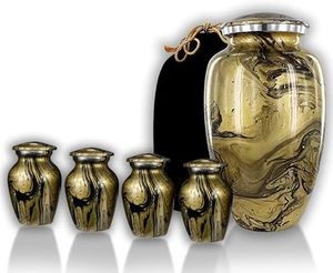 Handcrafted Aluminum <b>Keepsake</b> <b>Memorial</b> Ash Urn Tribute Holder Designed With Premium Artistic Finish And Fine Texture - Product Image 3