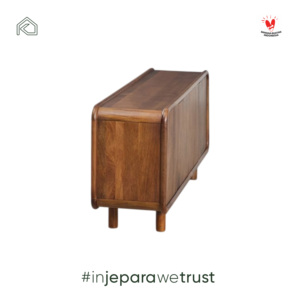 Meuble TV moderne en teck massif, console minimaliste pour salon, meubles faits à la main, écologiques, pour hôtel, appartement, Indonésie - Product Image 5