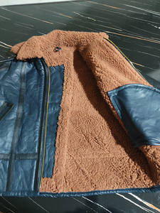 Veste en cuir de mouton respirante et coupe-vent de style universitaire pour femme, personnalisée, de qualité supérieure, vente en gros OEM, hiver - Product Image 5