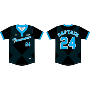 Camiseta de Béisbol Personalizada para Hombre, Manga Corta, Cierre de Botones, Tela de Malla de Poliéster/Algodón, Impresión por Transferencia de Calor, Secado Rápido - Product Image 1