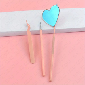 Stainless Steel Eyelash Extension Tweezers with Mirror Professional Makeup <b>Tool</b> for Eyelashes Precision Lash Use - Product Image 6