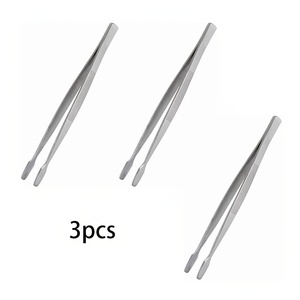 Pince à épiler de qualité supérieure en acier inoxydable pour manucure, durable, à pointe plate, angulaire ou autre, pour usage domestique et commercial - Product Image 1