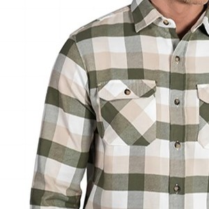 Breathable <b>Men</b> <b>Flannel</b> <b>Shirt</b> Fully Customized Casual <b>Shirts</b> Eco-Friendly Anti-Wrinkle CottonWool High Quality Hot Selling - Product Image 4