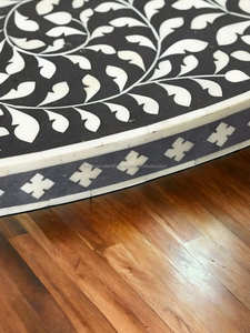 Mesa de centro con incrustaciones de hueso única, sala de estar elegantes para muebles de madera, cocina y uso doméstico - Product Image 2