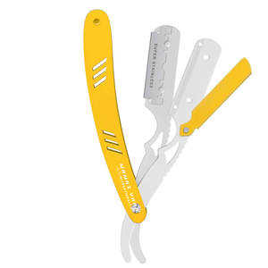 Navaja de Afeitar Recta para Hombre, Cuchilla de Afeitar Clásica para Barbería, Cuchillas de un Solo Filo, Afeitado Clásico de Salón, Navajas Ligeras - Product Image 1