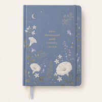 LABON Agenda Personnalisé 2027 Nuit Étoilée Céleste Bleu Nuit Feuille d'Or Journal Lune et Étoiles Papeterie Esthétique Dark Academia