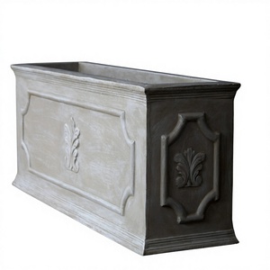 VDI Exports – Pots de fleurs classiques de luxe en résine sculptée à la main, durables et légers, pour une utilisation élégante en intérieur/extérieur, allée de mariage - Product Image 3