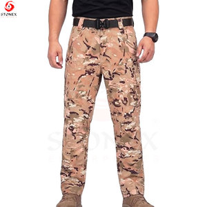 Pantalon cargo décontracté pour homme en sergé de coton, multi-poches, utilitaire, pour streetwear, vêtements de travail, activités de plein air, séchage rapide, respirant - Product Image 1