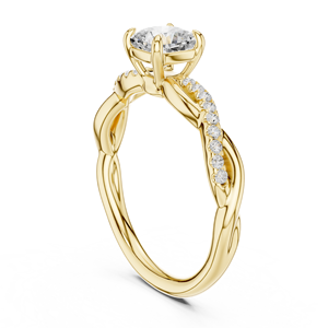 Anillo de Compromiso Clásico con Certificado IGI, CVD HPHT, Oro Sólido de 10k, 14k, 18k, Forma de Cojín, Diamante Cultivado en Laboratorio E VS1 para Mujer - Product Image 4