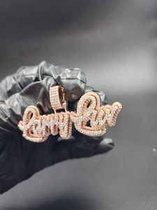 Luxury Moissanite <b>Custom</b> <b>Name</b> Pendant <b>Necklace</b> 925 Silver Iced Out Script Letter Charm Hip Hop Jewelry Gift for Men Women - Product Image 4