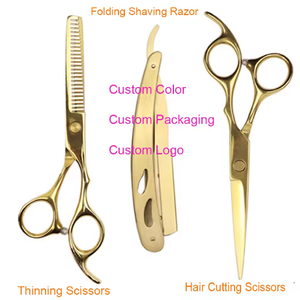 Ciseaux de coiffure 5.5/6.0 pouces en promotion, ciseaux de barbier pas chers, ciseaux à effiler, rasoir de coiffeur, ensemble d'outils de coupe de cheveux - Product Image 5