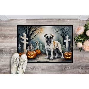 Spooky Halloween Boxer <b>Doormat</b> Non-Slip <b>Washable</b> Low Pile 24H X 36W Indoor and Outdoor Entryway Rug for Front Door - Product Image 2
