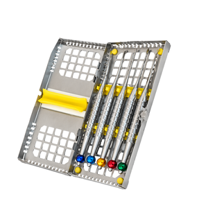 Juego de 5 piezas de osteótomos dentales manuales de acero rectos con estuche, certificados CE para uso en quirófanos - Product Image 6