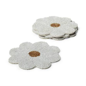 Sous-verres perlés faits à la main en Inde, ensemble de sous-verres en perles de rocaille pour thé et café, meilleur prix - Product Image 2