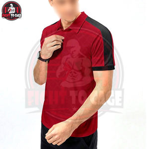 Camisetas Polo Casuales para Hombre, Diseño Único, Personalizadas, Lavables a Máquina, Transpirables, Ajuste Inteligente, Rojo y Negro 2026, MOQ Bajo - Product Image 5