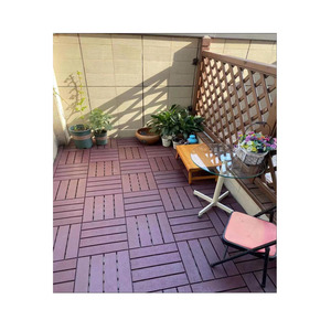DIY Outdoor Deck Tiles <b>Plastic</b> Wood Grain Composite Flooring for Deck Building - Product Image 5