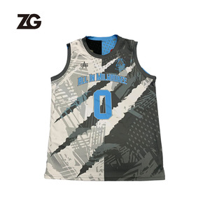 Maillot de basket-ball sublimé ZG pour homme, sans manches, respirant, en maille polyester, vêtements de sport - Product Image 6