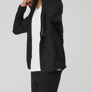 Men's Black <b>Hooded</b> <b>Soft</b> <b>Shell</b> <b>Jacket</b> Water Resistant Zip Fly Regular Fit Outdoor Wear - Product Image 4