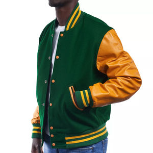 Custom Varsity <b>Men</b> <b>Baseball</b> <b>Jackets</b> With Leather Sleeves Cheap Price Custom Embroider Patched Logo Letterman - Product Image 6