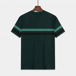 T-shirts personnalisés à rayures, col rond, design unique, produit fiable, pour vêtements d'enfants. - Product Image 3