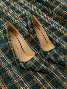Custom Scottish Tartan Stiletto <b>Heels</b> for Women Plaid <b>High</b> <b>Heel</b> <b>Pumps</b> OEM & ODM Manufacturer Wedding <b>High</b> Quality Party Shoes - Product Image 6