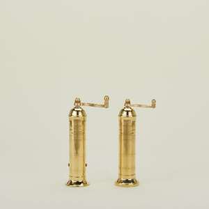 Ensemble de 2 salières et poivrières de luxe dorées en laiton, moulin à poivre, ustensiles de cuisine, gadgets de cuisine européens de luxe - Product Image 4