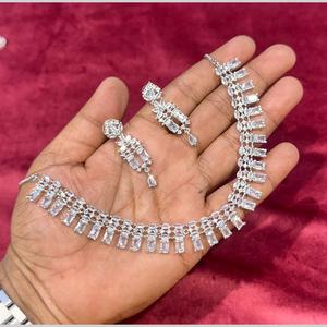 Ensemble de colliers de diamants américains plaqué argent Bijoux de mode 11151693WH - Product Image 1