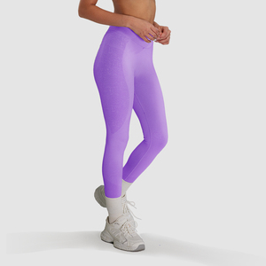 Leggings de Cintura Alta sin Costuras, Color Sólido, Largos, Elásticos y Transpirables, Pantalones de Yoga Deportivos para Mujer, Tejidos en Spandex y Nailon - Product Image 3