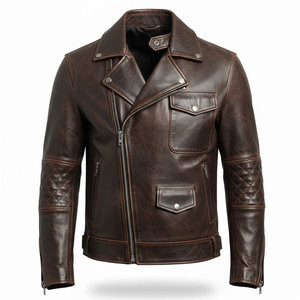 Blouson de motard classique, design élégant avec fermeture éclair sur le devant, coupe confortable pour les motards, aventures en plein air et tenues décontractées quotidiennes. - Product Image 1