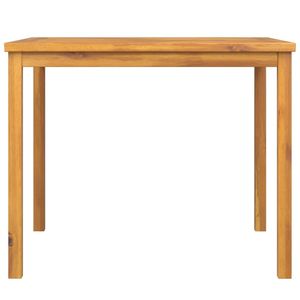 Table de salle à manger de jardin en bois d'acacia massif, 35,4 x 35,4 pouces, couleur marron, pour ensembles de salle à manger d'extérieur - Product Image 3