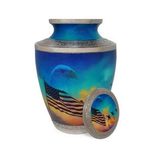 American Patriot Brass Nickel Cremation <b>Urns</b> <b>Urn</b> for Ashes <b>Large</b> <b>Urn</b> - Product Image 1